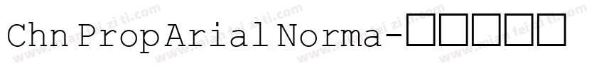 Chn Prop Arial Norma字体转换